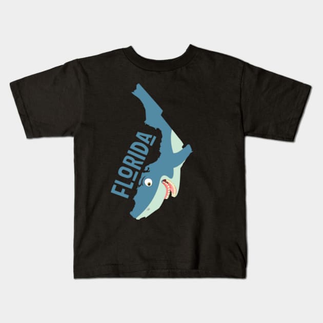 Florida: a funny map Kids T-Shirt by percivalrussell